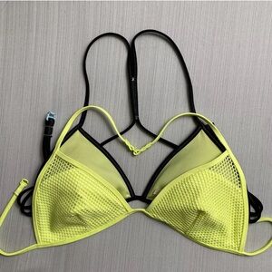 Victorias Secret Womens Bikini Top Lot Size Medium Neon Yellow Triangle